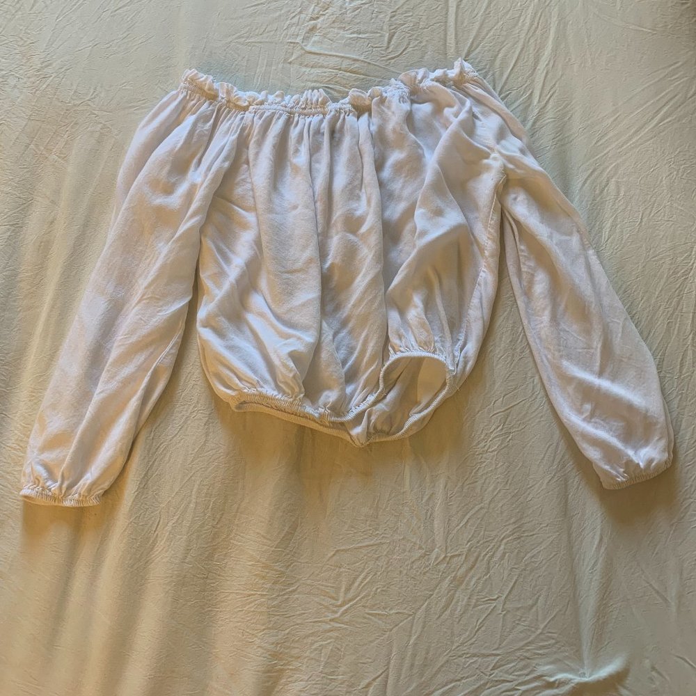 White off the shoulder top